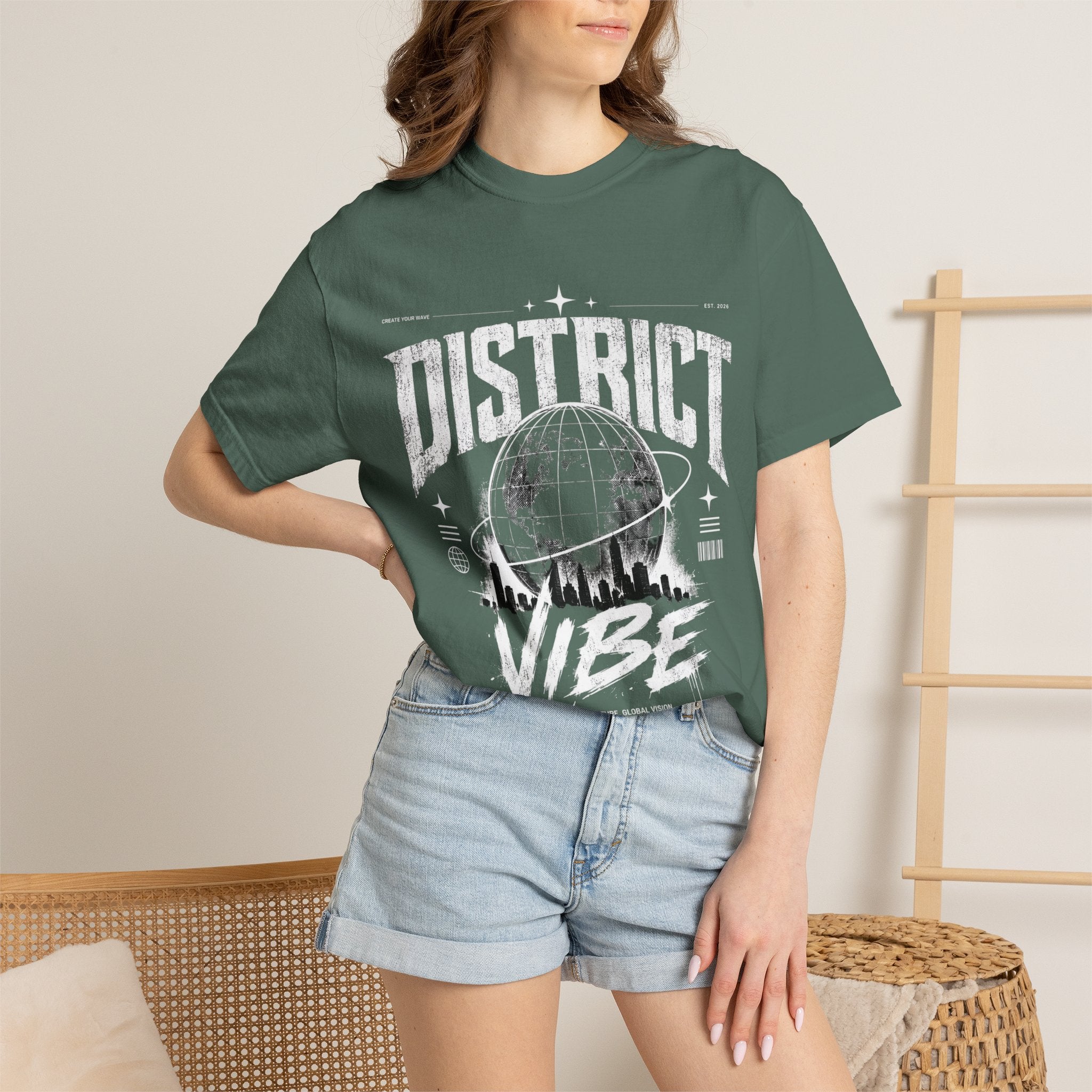 District Vibe T-Shirt — Urban Skyline Graphic Tee