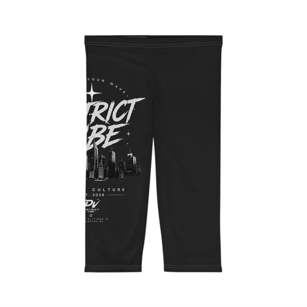 Capri Leggings — 'District Vibe' Urban Skyline Women's Capri Leggings