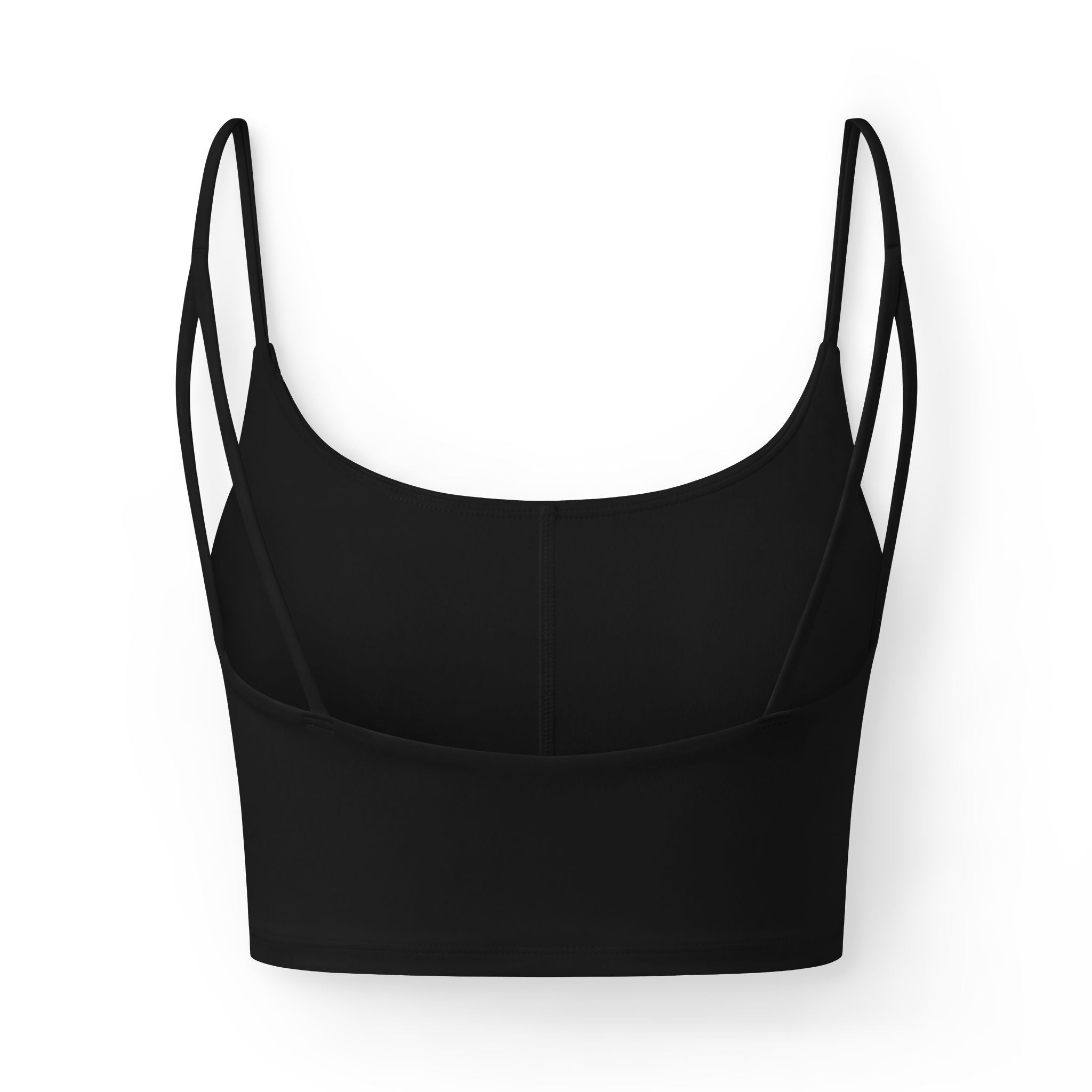 Luxe Crop Bra — Strappy Women's Athletic Bra with 'DV District' Logo