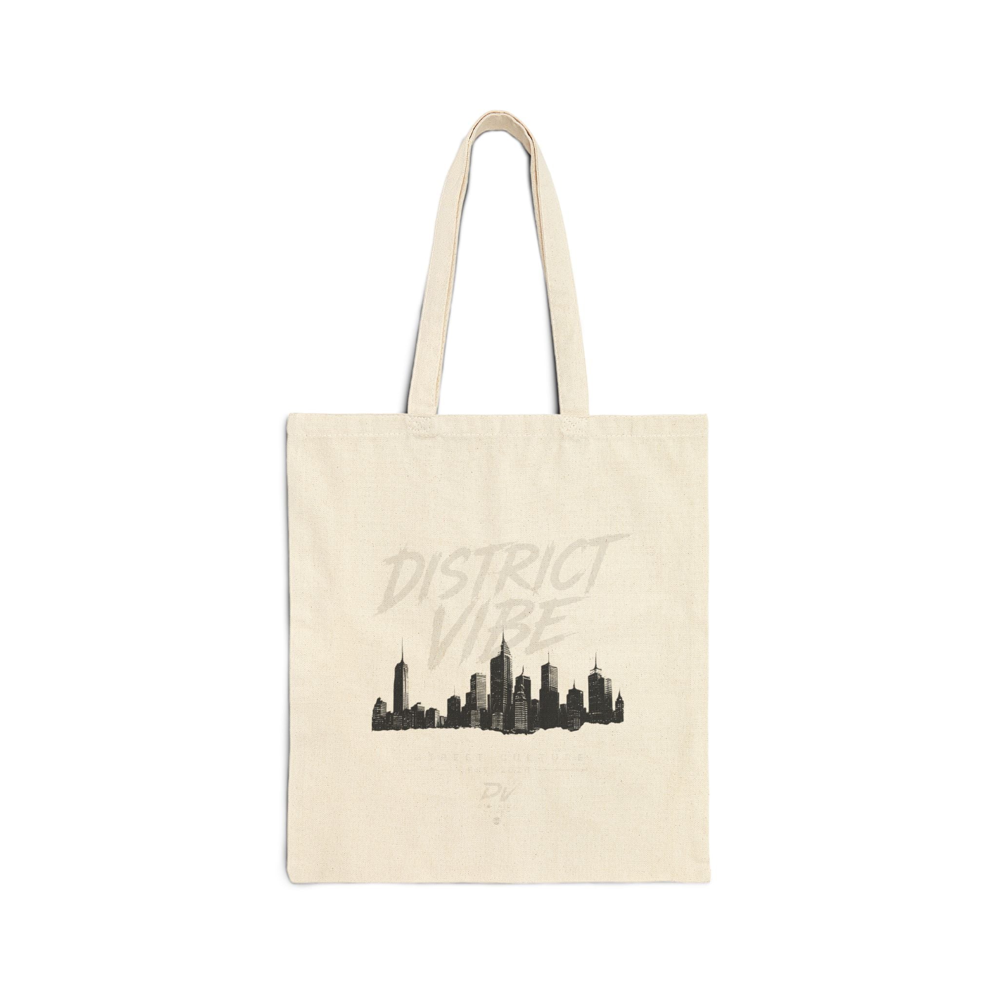 District Vibe Cotton Tote Bag – City Skyline Canvas Shopper