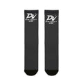 District Vibe Black Sublimated Crew Socks — DV Logo Athletic Socks