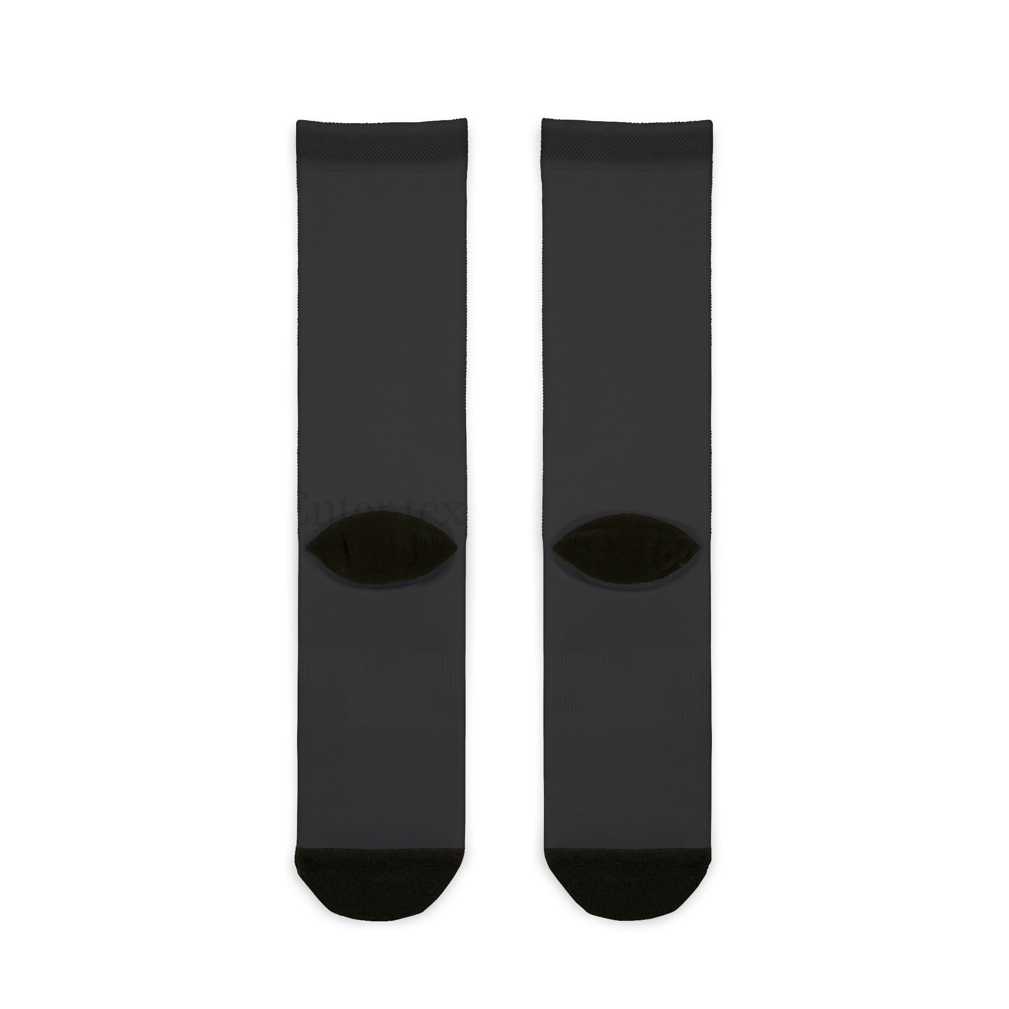 District Vibe Black Sublimated Crew Socks — DV Logo Athletic Socks