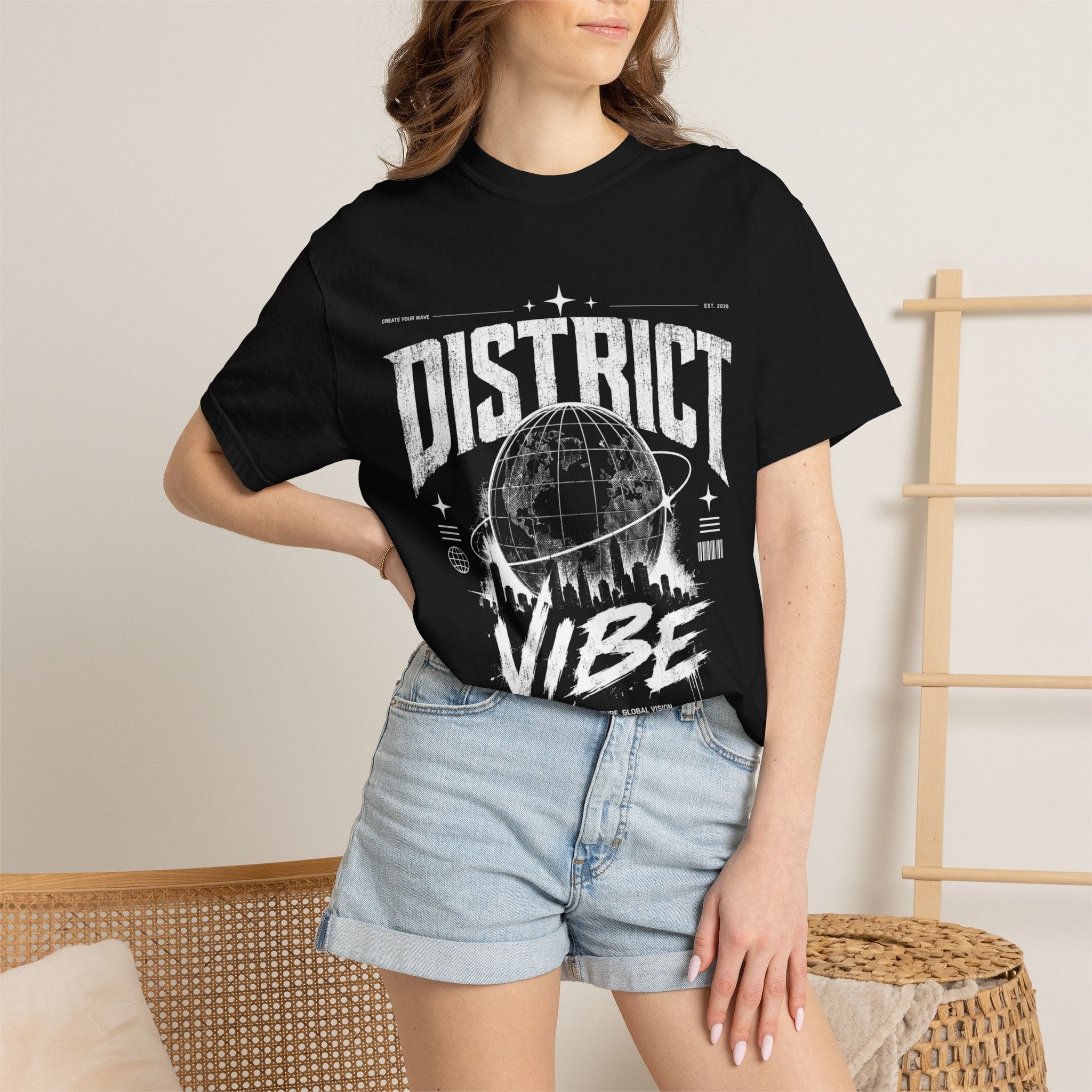 District Vibe T-Shirt — Urban Skyline Graphic Tee