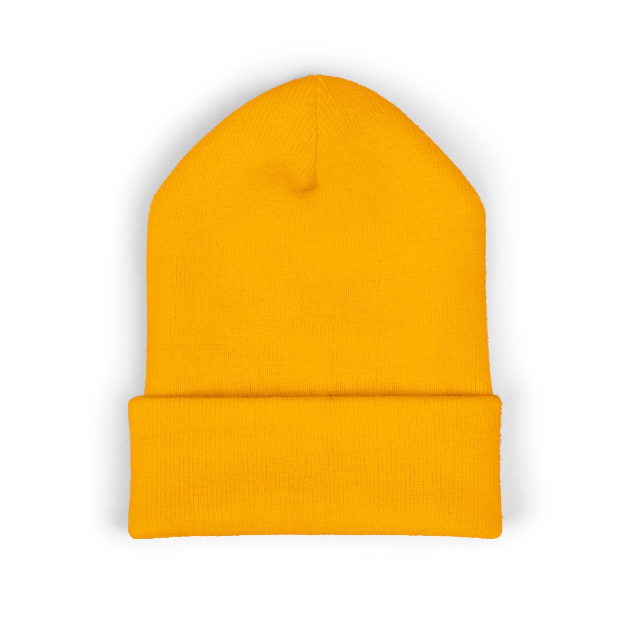 Embroidered 'DV Outkast' Classic Cuffed Beanie — Warm Yellow Knit Cap