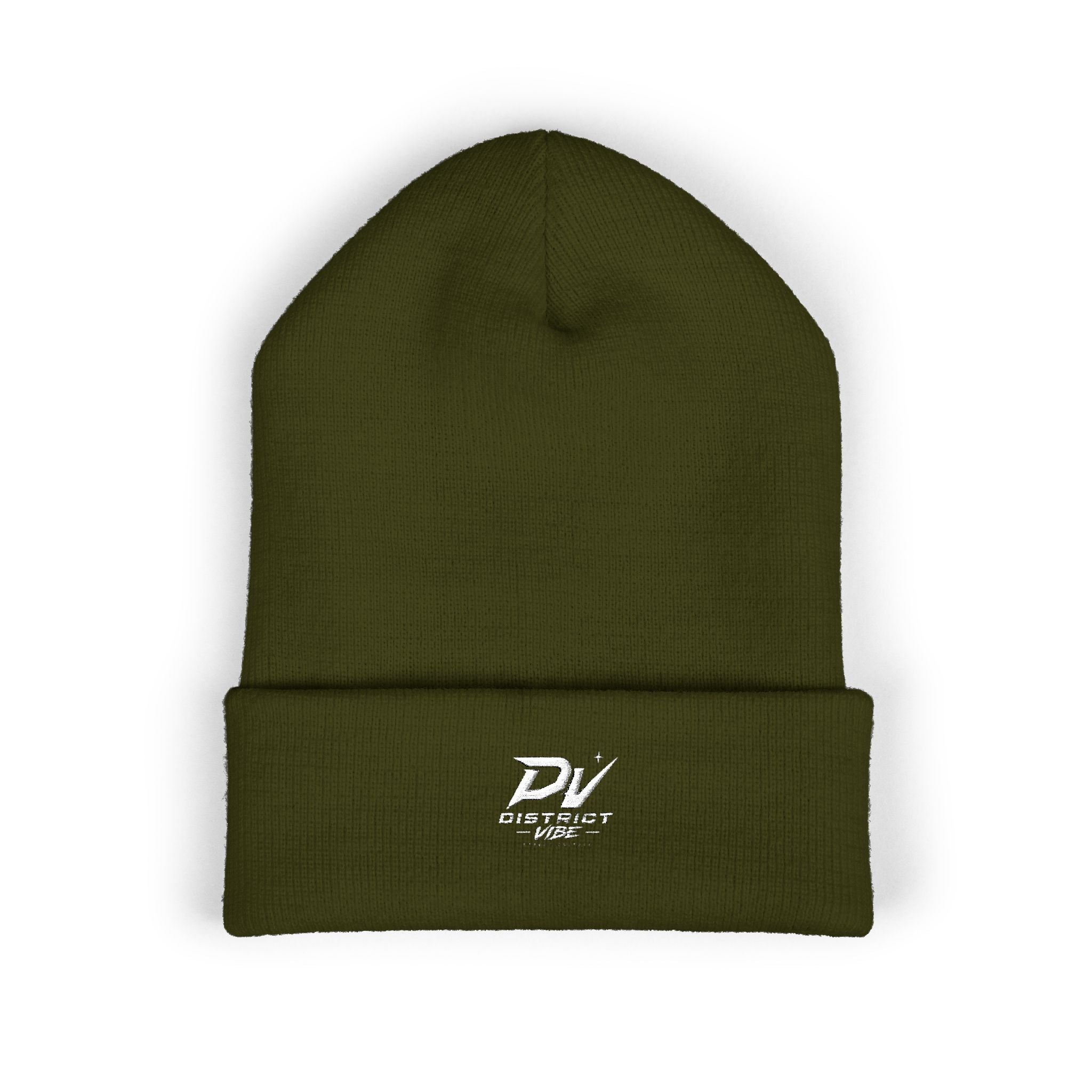 Embroidered 'DV Outkast' Classic Cuffed Beanie — Warm Yellow Knit Cap