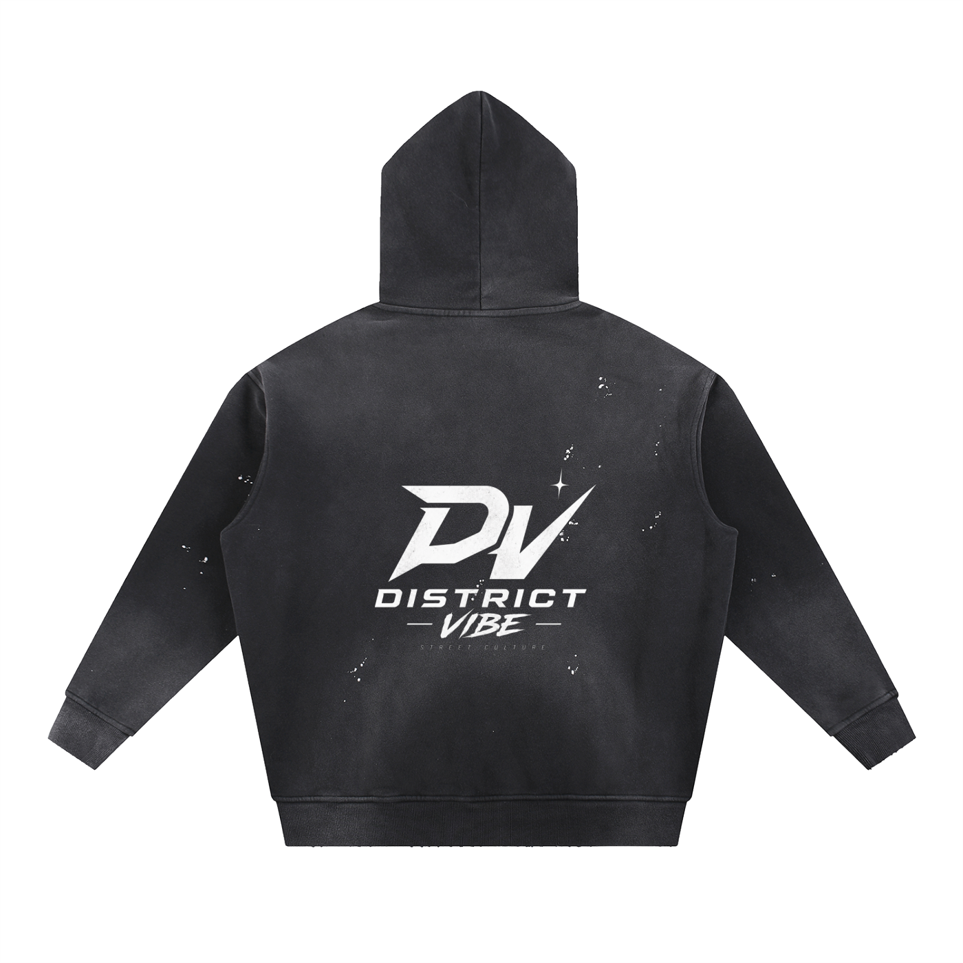 Vintage Washed Frayed Fleece Hoodie